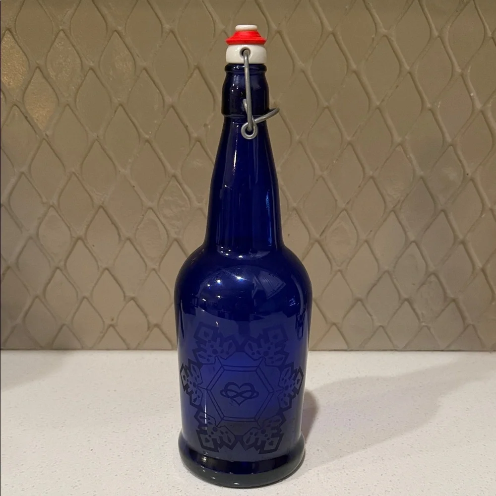 Royal Blue Swing Top Glass Bottle